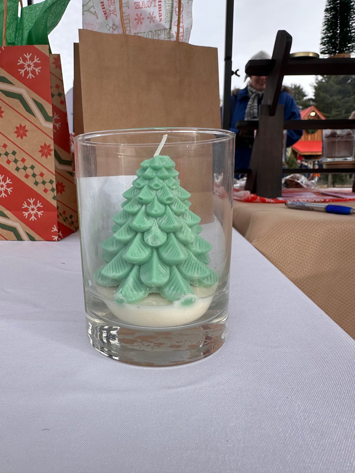 Snowy Pine Candle