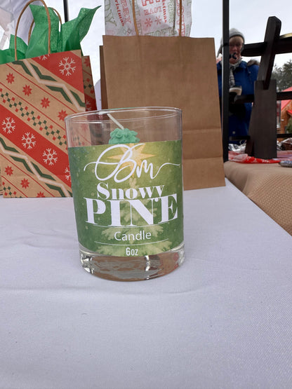 Snowy Pine Candle