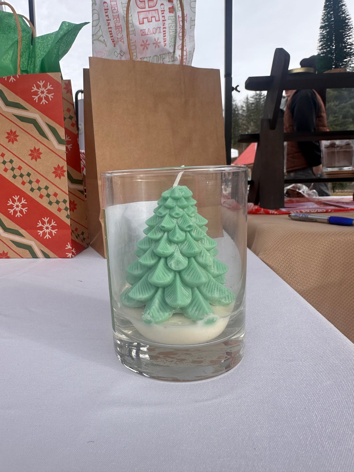 Snowy Pine Candle