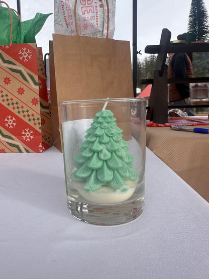 Snowy Pine Candle